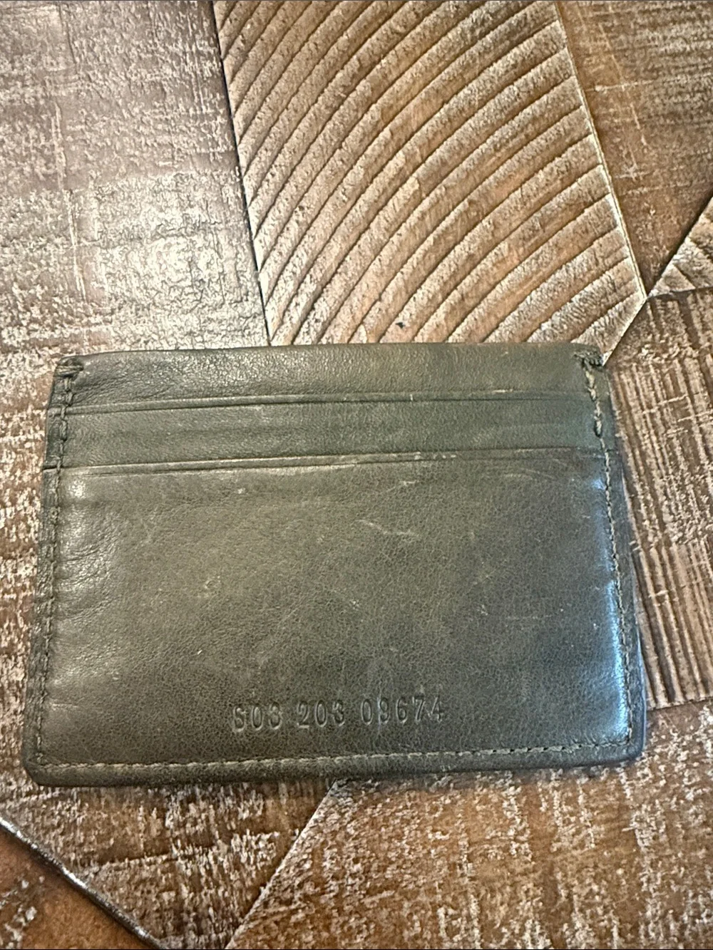 Shinola Green Leather Card Holder - Men's Slim Wallet